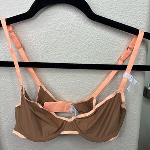 Smoothez by Aerie Bra Beige Full Coverage Unlined Underwire 34B Brown Orange New